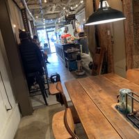 Indoor, super cool decor at Granknot Coffee in Osaka