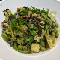Vegan green curry noodles at Foodhallen in Amsterdam