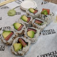 Vegan salmon sushi at Foodhallen in Amsterdam