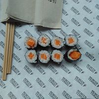 Vegan Salmon Sushi - you could hardly tell the difference at Foodhallen in Amsterdam