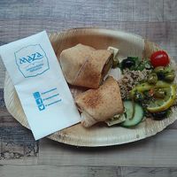 Falafel wrap with couscous at Foodhallen in Amsterdam