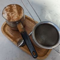 Chai latte at Lost in the Lanes in Brighton