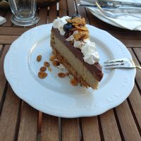 Cheese cake with chocolate. Gluten and sugar free at Veganeeta Home in Balatonalmadi