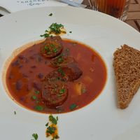 Bohnengulasch at Veganeeta Home in Balatonalmadi