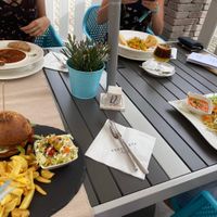 Seitan burger at Veganeeta Home in Balatonalmadi