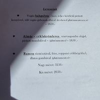 Food menu 1 at Veganeeta Home in Balatonalmadi