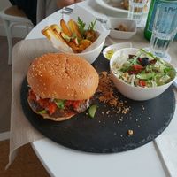 Sweet potato burger at Veganeeta Home in Balatonalmadi