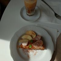 Apple pie and Ice coffe at Veganeeta Home in Balatonalmadi