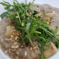 Gnocchi with smokey-creamy mushroom sauce at Veganeeta Home in Balatonalmadi