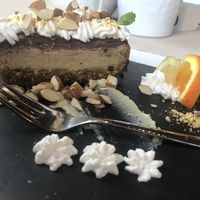 Cheesecake ... yummy! :oP at Veganeeta Home in Balatonalmadi