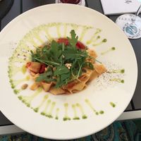 Homemade tagitelle with tomato sauce  at Veganeeta Home in Balatonalmadi