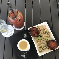Házi limonadé and Tabbouleh at Veganeeta Home in Balatonalmadi