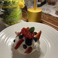 Pavlova (wow!!)  at Osteria Caffe Monte Baldo in Verona