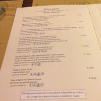 Menu at Osteria Caffe Monte Baldo in Verona