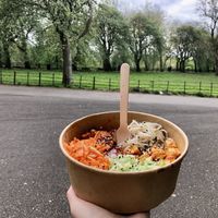 Vegan bibimbap (tofu)  at Kimchi Cult in Glasgow