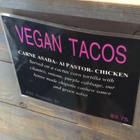 Vegan tacos  at Fruit Gallery in Venice