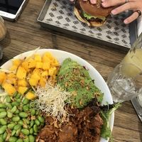 vegan chicken bowl at Stach Cafe in Amsterdam