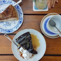Schoko-Birne & Apfel-Käsekuchen at Gasthof Falkenhorst in Burig