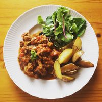 Gulasch! War lecker  at Gasthof Falkenhorst in Burig