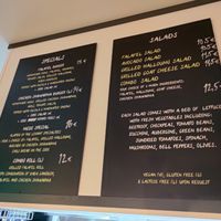 Menu, including meat. at Levant - Kallio in Helsinki