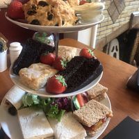 Vegan afternoon tea  at The White Hart Tearoom in Leek