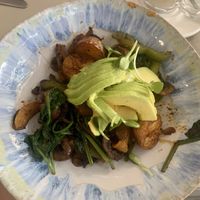 Breakfast casserole with added avocado  at Delish in Hout Bay