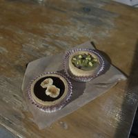 pistachio and hazelnut cheesecakes  at Il Gelato del Gianni in Milan