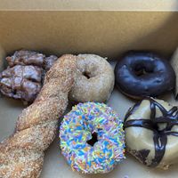 Our half dozen  at Mighty-O Donuts - Denny Triangle in Seattle