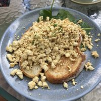Tofu scramble on sourdough   at Watertank Cafe in Alice Springs