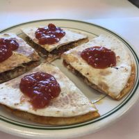 Vegan quesadillas  at Ken's Diner in Skokie