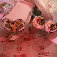 Venice (steak on left tofu on right) both vegan options were great! at Jaburritos in Las Vegas