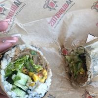 Vegan sushi roll burrito  at Jaburritos in Las Vegas
