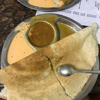 The masala dosa is vegan and so good! at Sri Krishna in Kochi