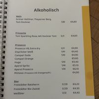 menu april 2026  at Schadzi Cafe in Linz