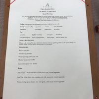 Vegan breakfast menu at Paresa Resort in Phuket