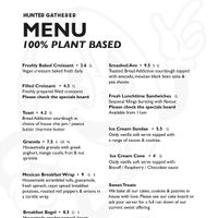 Food Menu  at Hunter Gatherer in Portsmouth