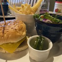 Beyond Burger Meal with extra Chips   at The Green Man in Middleton