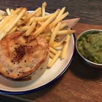 The vegan ‘Kevin’ pie, chips and peas at Pieminister @ Long Row Social in Nottingham