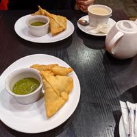 vegetable samosas at Slon Bar in Lviv