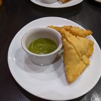 vegetable samosas at Slon Bar in Lviv