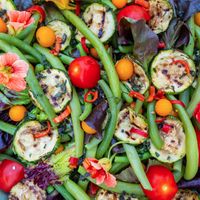 vegetarian buffet at B&B Kuca Bajlo in Zadar