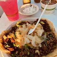 Al pastor tacos and bistec at Cosmos Kitchen Food Truck - Pop Up in Mc Allen