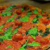 One of the 6 vegan pizza types at Latin Pizza in Bucharest