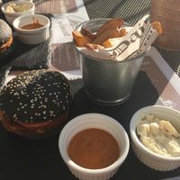 Vegan burger at Coolinart in Bucharest