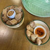 Tofu tod and spring rolls  at Bo Tree Kitchen in Belfast