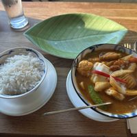 Massaman and coconut rice   at Bo Tree Kitchen in Belfast