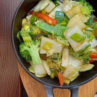 heiße platte mit reis at Ramen Soul in Dusseldorf