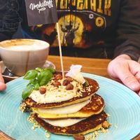 Chocolate nut pancakes at Vrohstoff in Wurzburg
