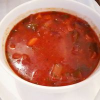 minestrone soup at Dobromysl in Olomouc