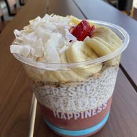 Açaí mango bowl with added vanilla chia layer (my favorite part of it!)  at Nekter Juice Bar in Stockton